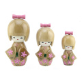 FQ marca de madera niño antiguo kokeshi tradicional japonés baby doll